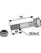 Boulon avec écrou à freinage interne - M16 x 2 - 10.9