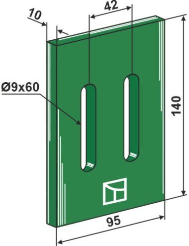 Racloir plastique Greenflex pour rouleaux packer