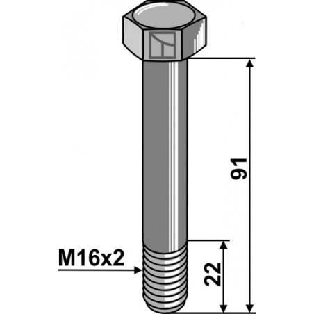 Boulon - M16 x 2 - 10.9