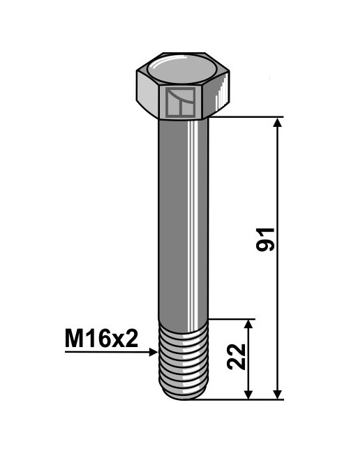 Boulon - M16 x 2 - 10.9