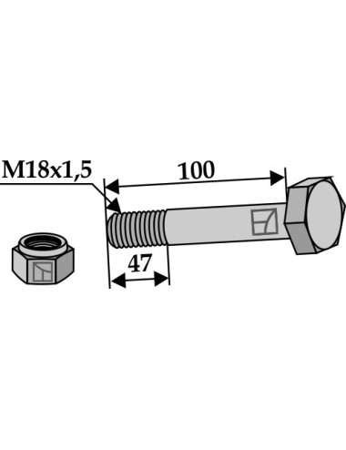 Boulon avec écrou à...