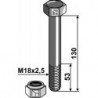 Boulon avec écrou à freinage interne - M18x2,5 - 10.9