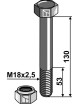 Boulon avec écrou à freinage interne - M18x2,5 - 10.9
