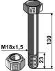 Boulon avec écrou à freinage interne - M18x1,5 - 10.9