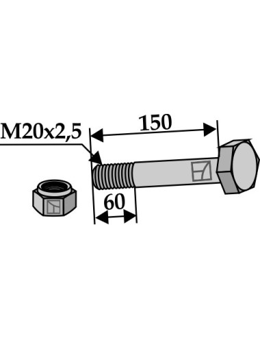 Boulon avec écrou à...