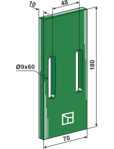 Racloir plastique Greenflex pour rouleaux packer