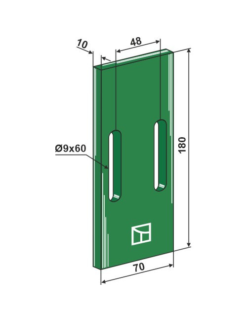 Racloir plastique Greenflex pour rouleaux packer