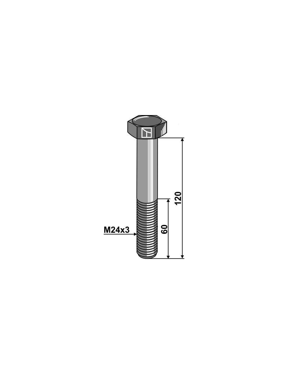 Boulon - M24x3 - 10.9