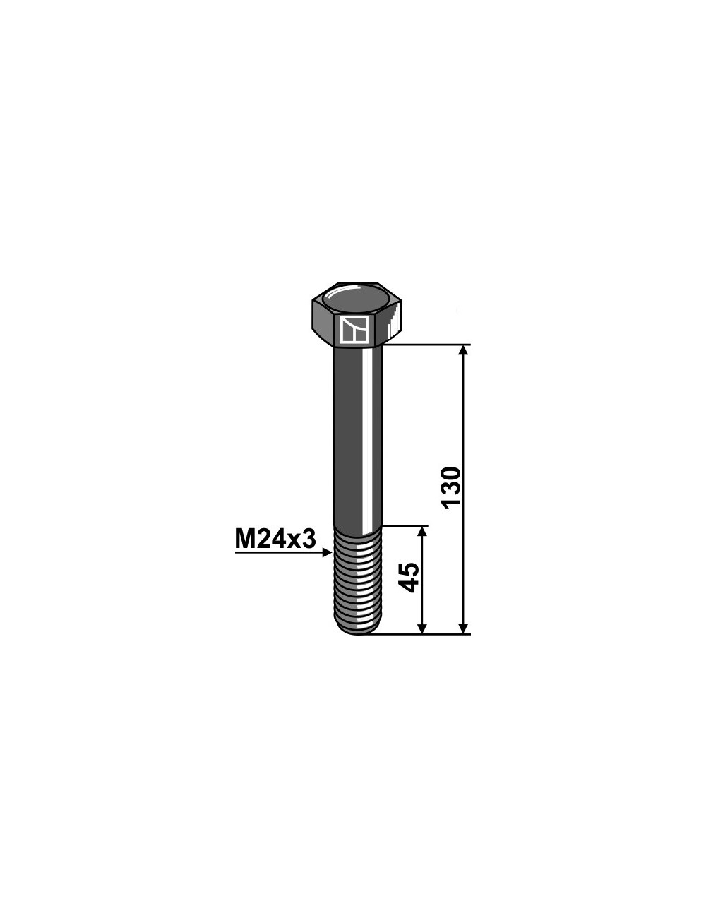 Boulon M24x3x130 - 10.9