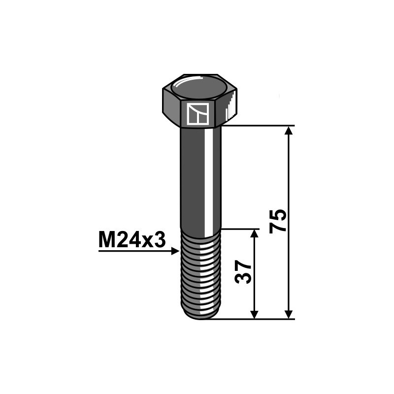 Boulon M24x3x75 - 10.9