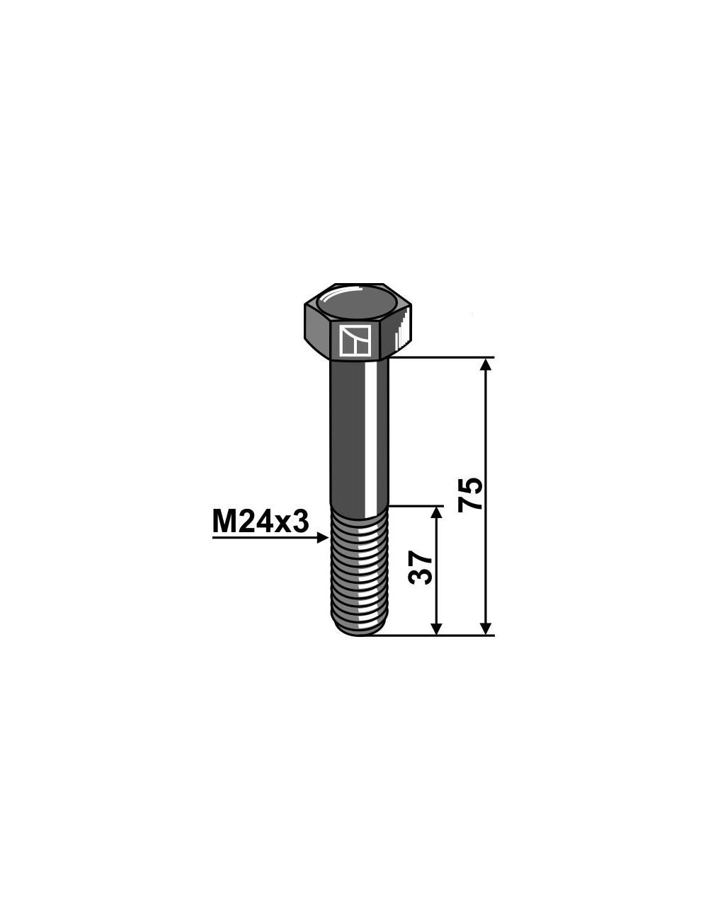 Boulon M24x3x75 - 10.9