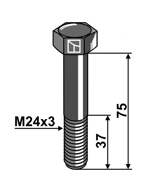 Boulon M24x3x75 - 10.9