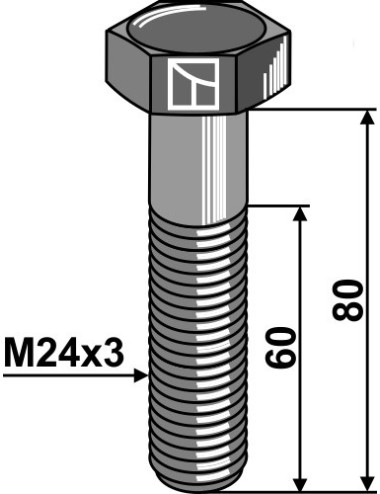 Boulon - M24x3 - 10.9