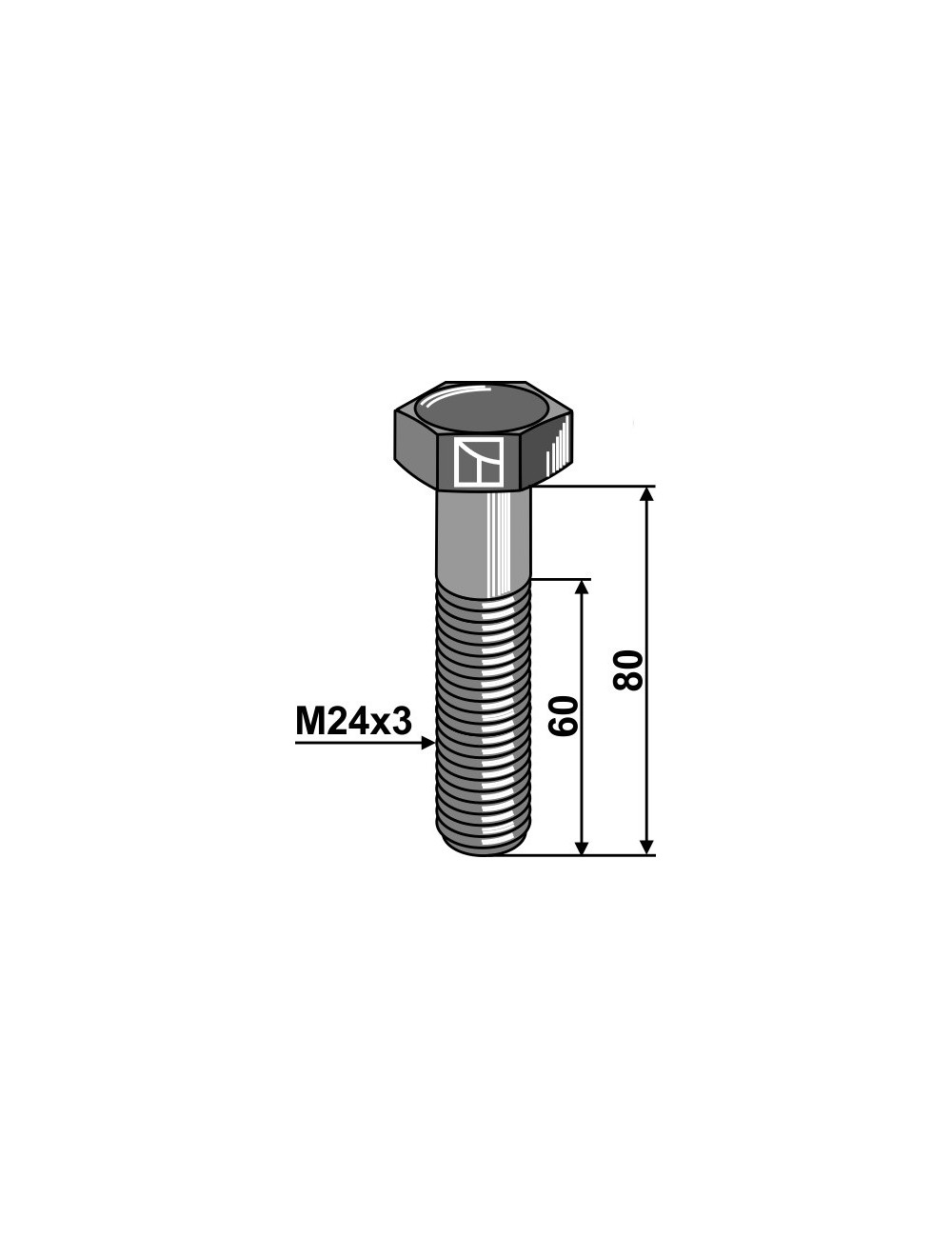 Boulon - M24x3 - 10.9