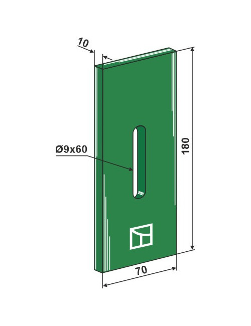 Racloir plastique Greenflex pour rouleaux packer