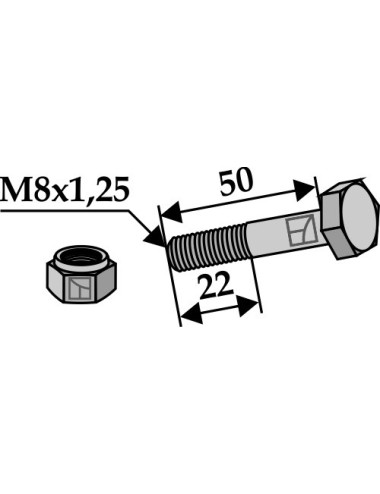 Boulon avec écrou à...