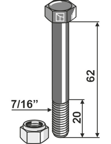 Boulon avec écrou à...