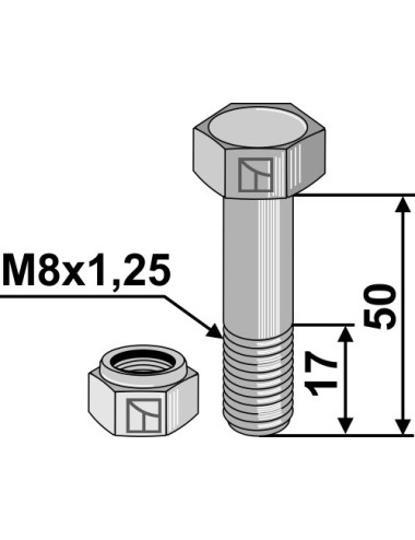 Boulon avec écrou à...