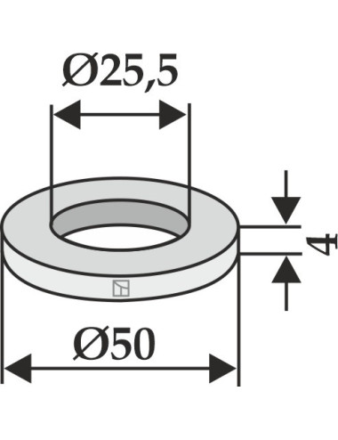 Rondelle Ø50x4xØ25,5