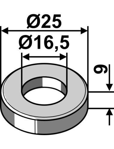 Entertoise Ø25x9xØ16,5