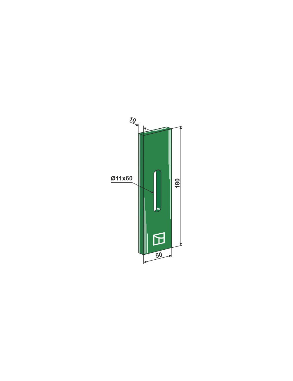 Racloir plastique Greenflex pour rouleaux packer