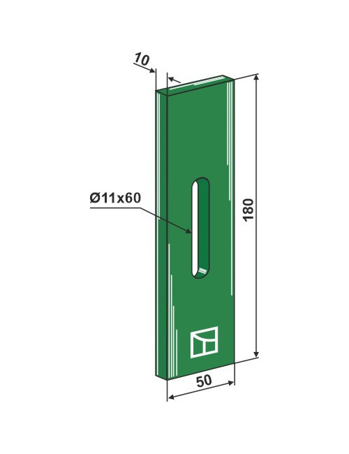 Racloir plastique Greenflex pour rouleaux packer