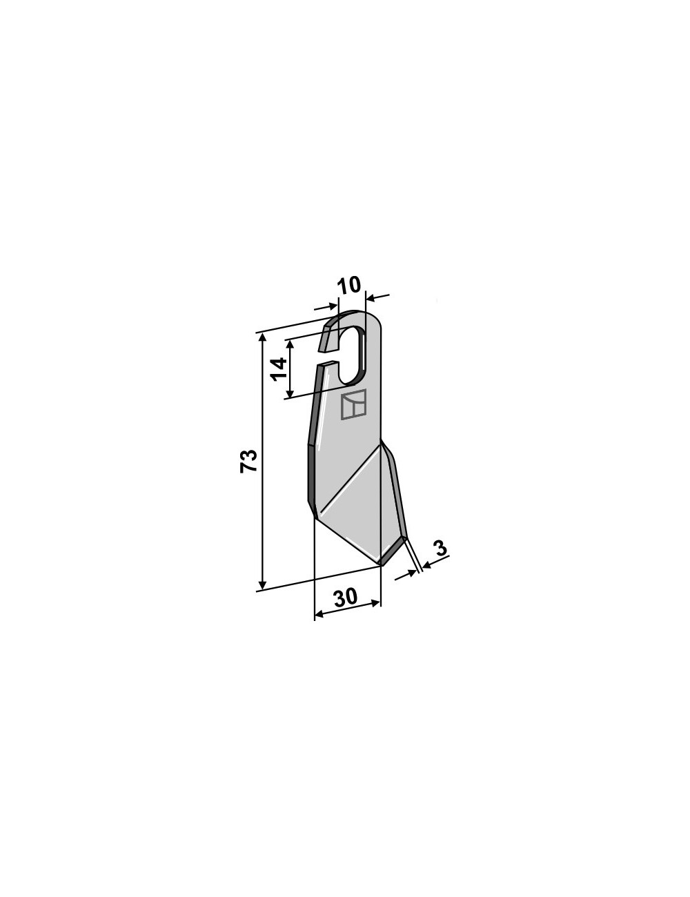 Couteau ailé - modèle gauche