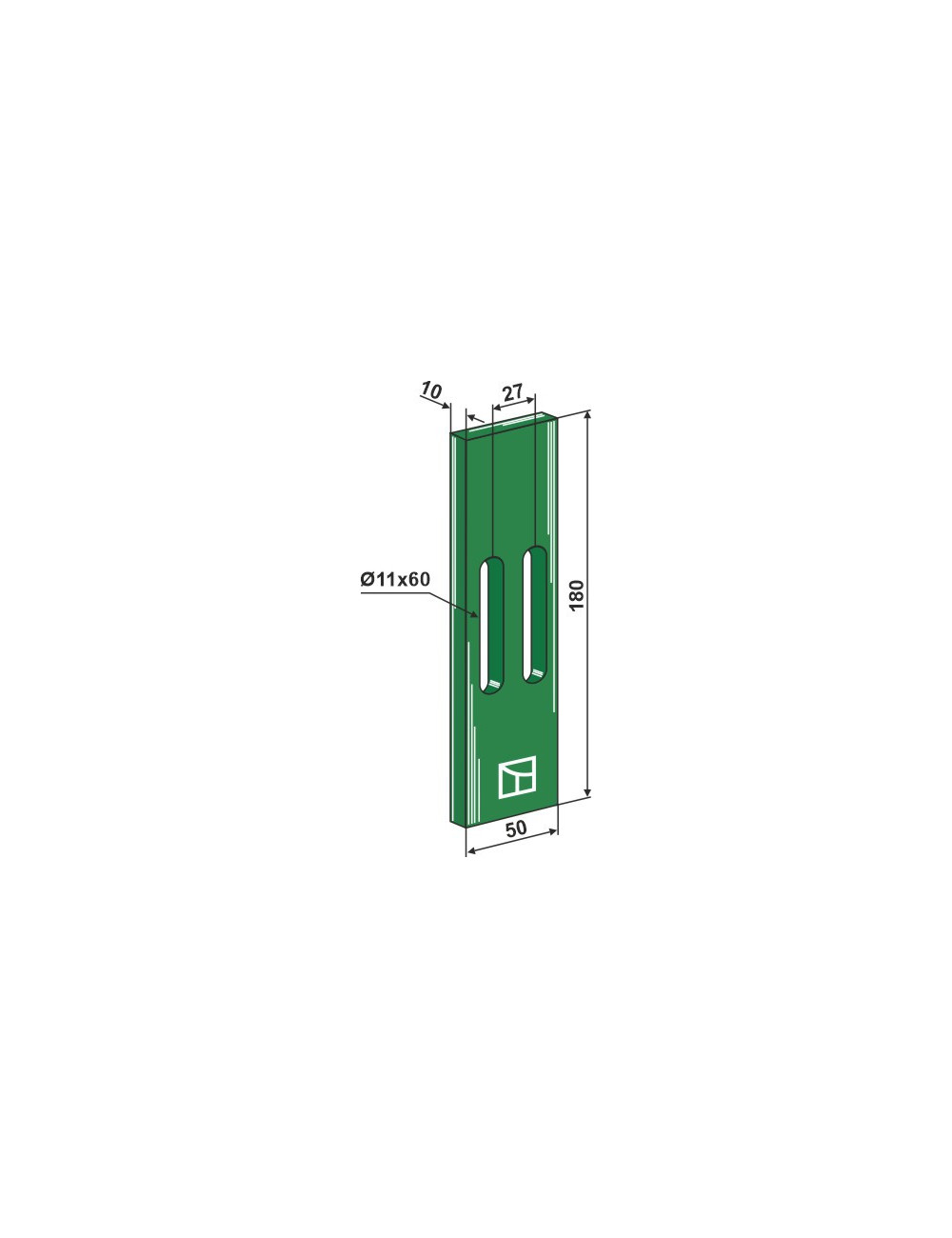 Racloir plastique Greenflex pour rouleaux packer