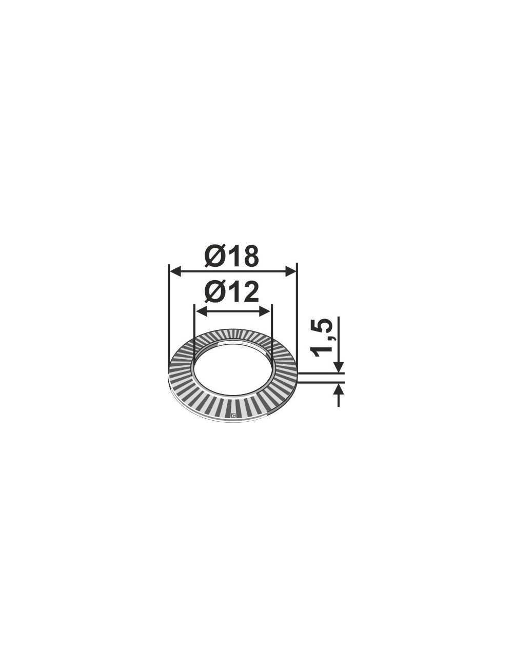 Rondelle - Ø18x1,5xØ12