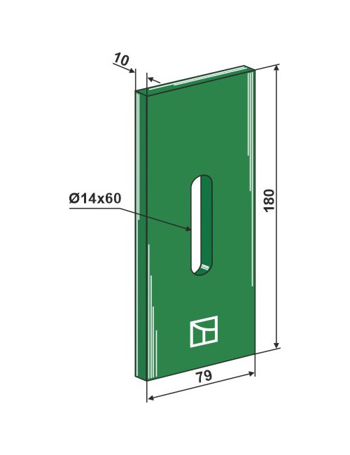 Racloir plastique Greenflex pour rouleaux packer