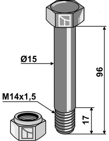 Boulon avec écrou à...