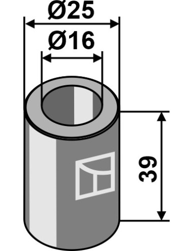 Entertoise Ø25x16xØ39