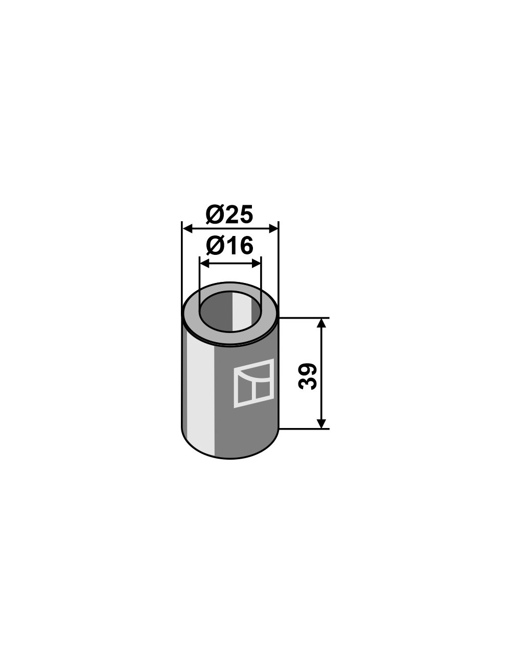 Entertoise Ø25x16xØ39