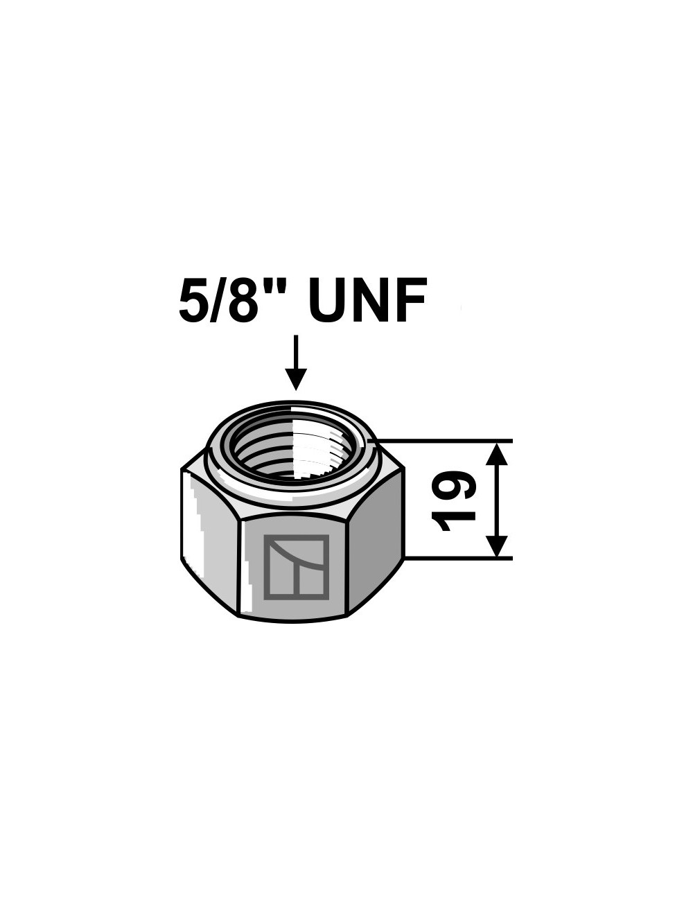 Écrou à freinage interne - 5/8''UNF