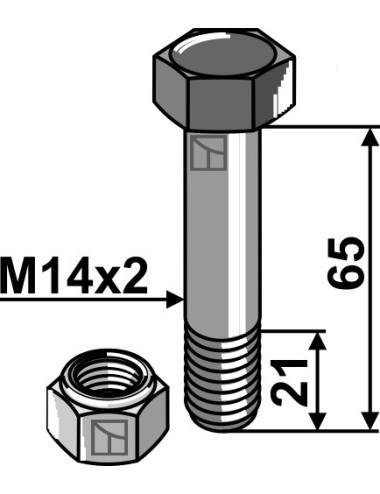 Boulon avec écrou à...
