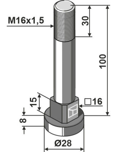 Boulon M16x1,5 - 10.9