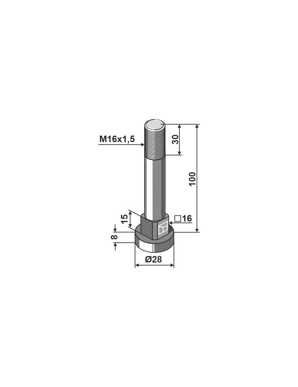 Boulon M16x1,5 - 10.9