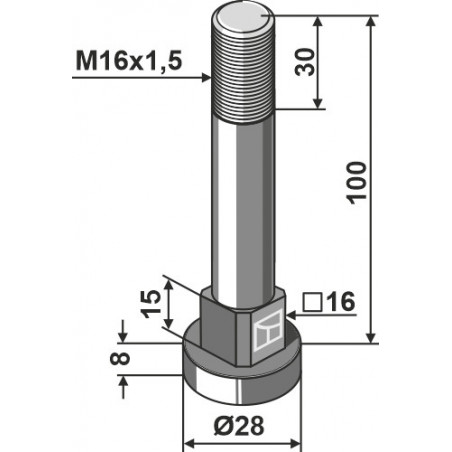 Boulon M16x1,5 - 10.9