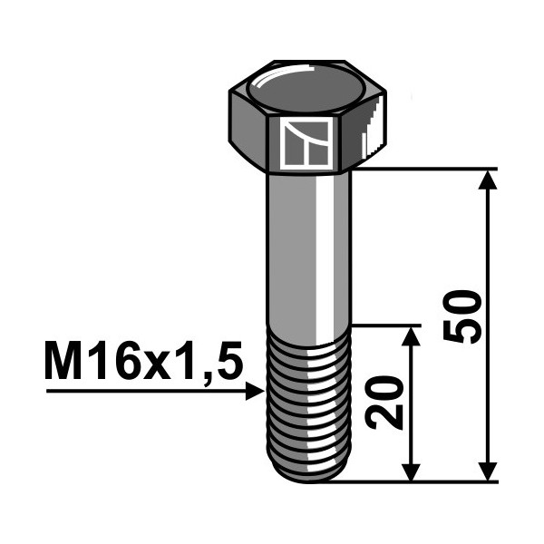 Boulon M16x1,5 x 50 - 10.9