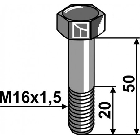 Boulon M16x1,5 x 50 - 10.9