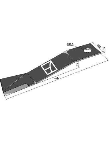 Couteau 760mm - gauche