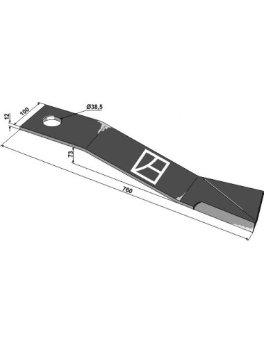 Couteau 760mm - droit