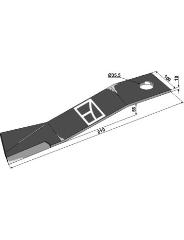 Couteau 610mm