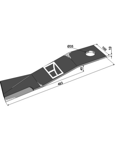 Couteau 483mm