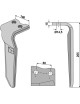 Dent pour herses rotatives, modèle gauche