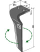 Dent pour herses rotatives, modèle droit