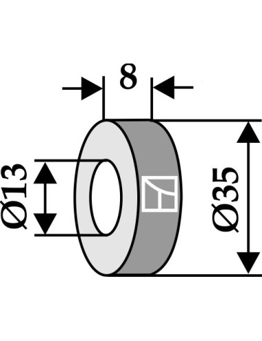 Rondelle Ø35x8xØ13