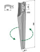 Dent pour herses rotatives, modèle gauche