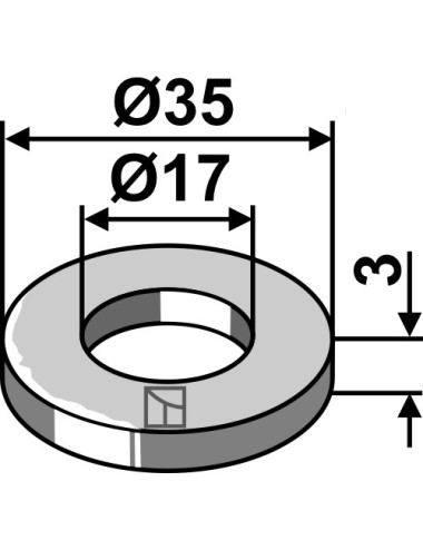 Rondelle Ø35x3xØ17