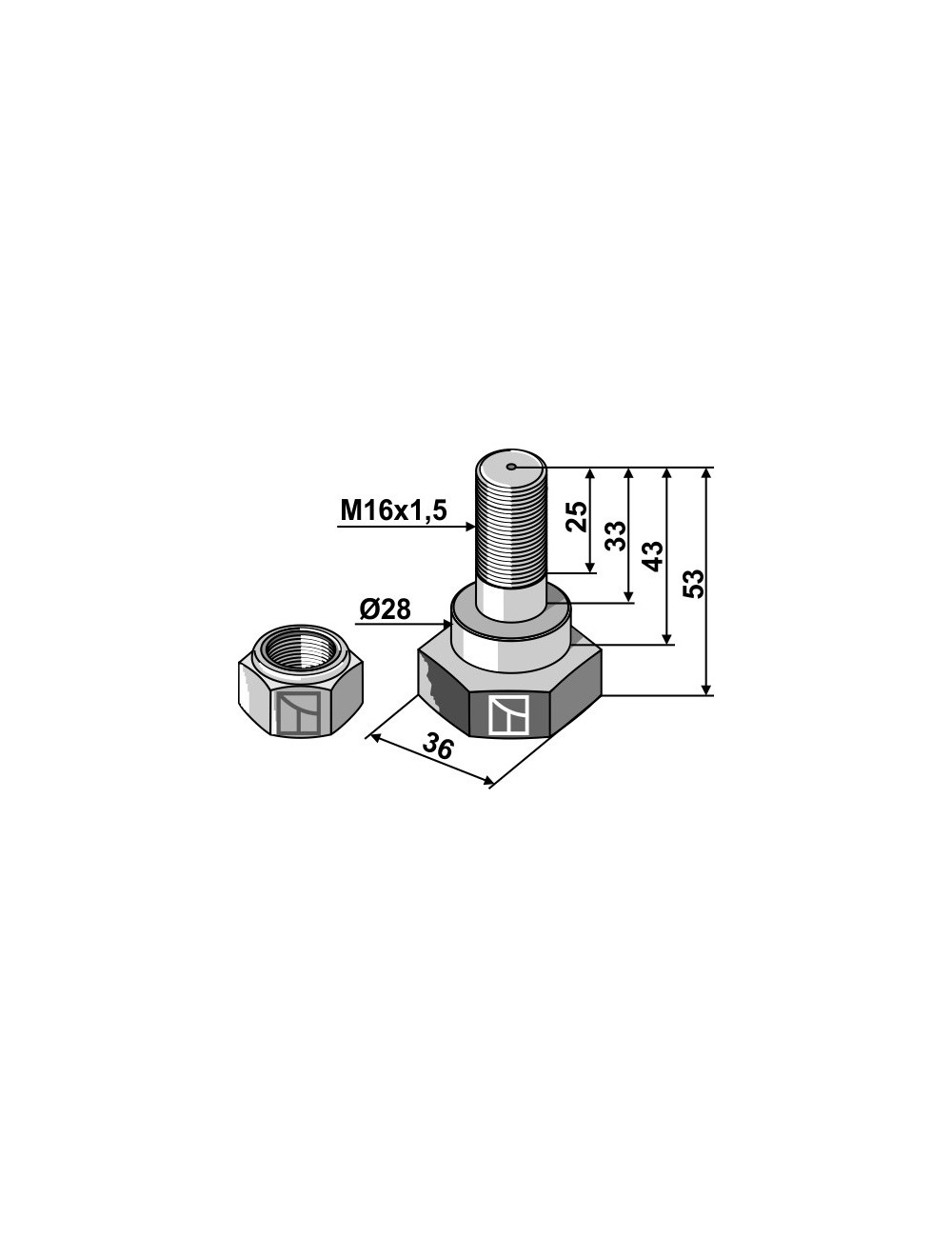 Boulon pour couteau